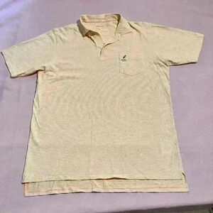 B Draddy Sport Polo Shirt Mens Striped Siwanoy Country Club Golf Size Large
